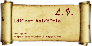 Léner Valéria névjegykártya