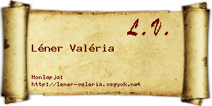 Léner Valéria névjegykártya